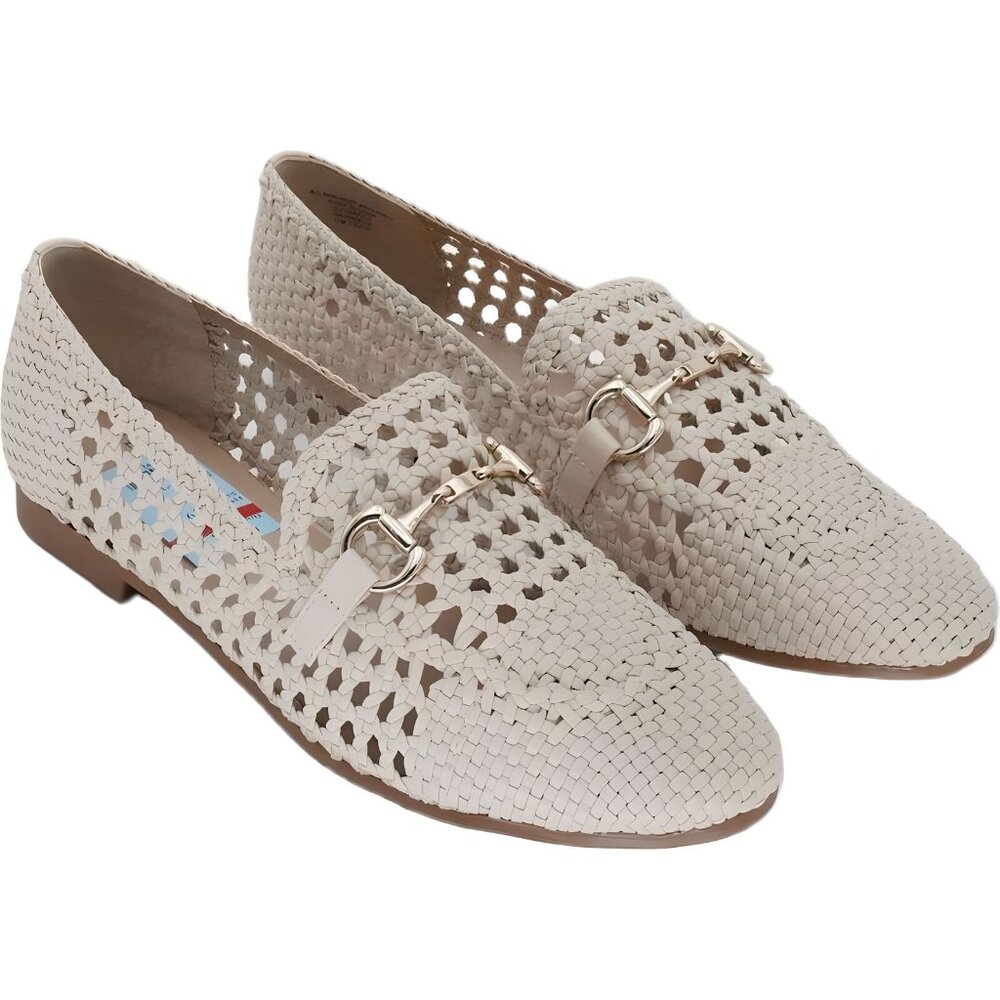 Alfani Ivory Woven Flats with Metallic Detail - Picture 4 of 6